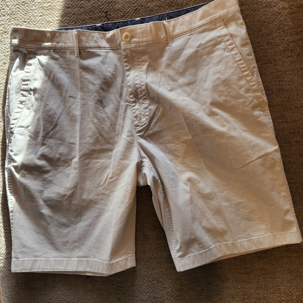 Men's Flat Front Shorts - Cream